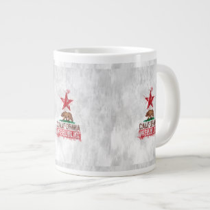 Taza De Café Grande Oso de bandera de la República de California en de
