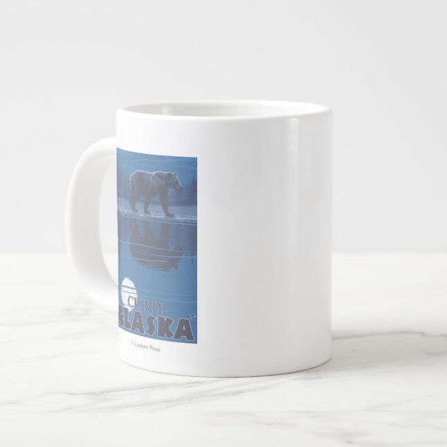 Taza De Café Grande Oso en claro de luna - curry, Alaska (Izquierda)
