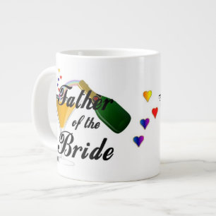 Taza De Café Grande Padre de la tostada de Champán de la novia
