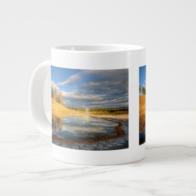Taza De Café Grande Paisaje de Yellowstone (Izquierda)