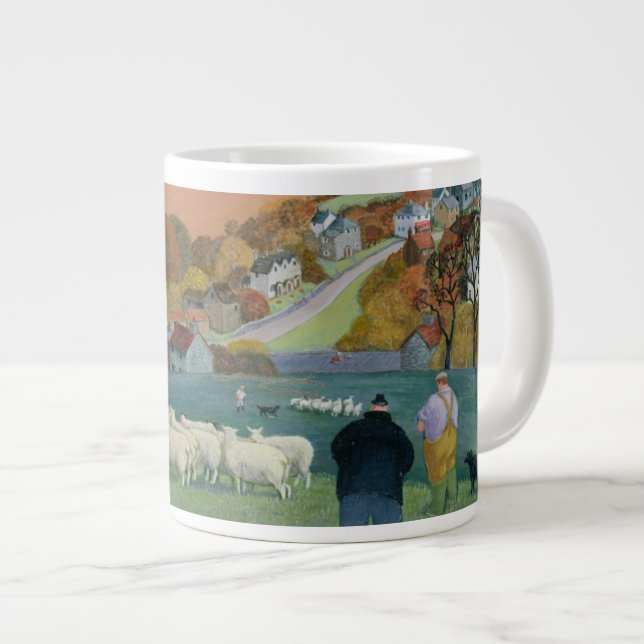 Taza De Café Grande Paisaje del otoño (Derecha)