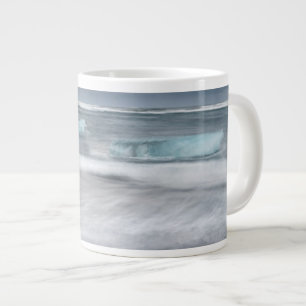 Taza De Café Grande Paisaje marino agitado con hielo, Islandia