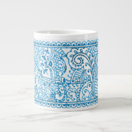 Taza De Café Grande Paisley Passion - Azul (Henna)