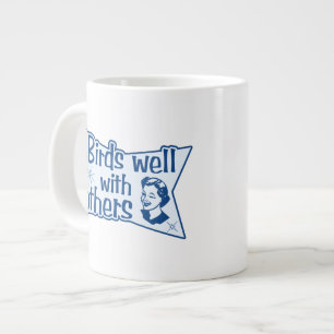 Taza De Café Grande Pájaros bien con otros