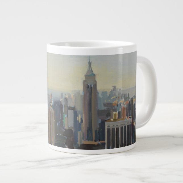 Taza De Café Grande Panorama 2012 de Manhattan (Derecha)