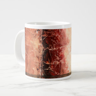 Taza De Café Grande Panorama rojo abstracto