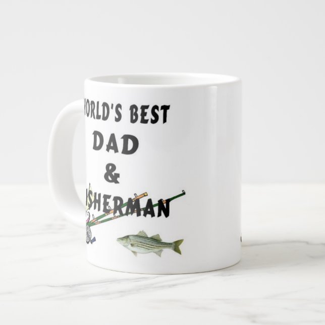 Taza De Café Grande Papá de la pesca (Izquierda)