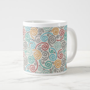 Taza De Café Grande Papel rumpled suposición del bordado