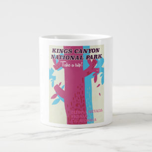 Taza De Café Grande parque nacional kings canyon, cartel de California
