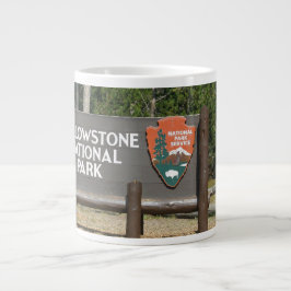 Taza De Café Grande Parque Nacional Yellowstone, cartel, Wyoming, EE.