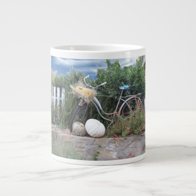 Taza De Café Grande Paseo de la bicicleta de la diversión (Frente)