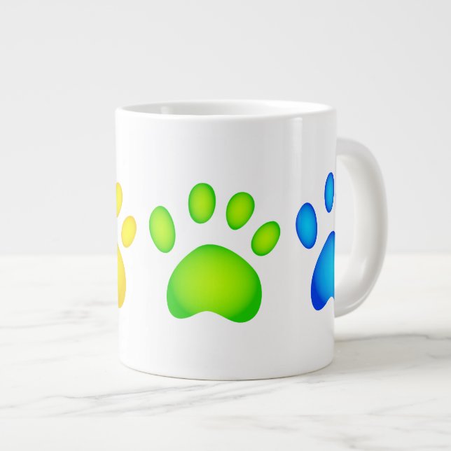 Taza De Café Grande Patas coloridas (Derecha)