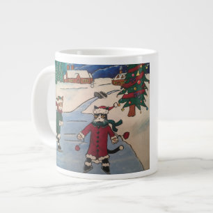 Taza De Café Grande Patinaje sobre hielo para navidades