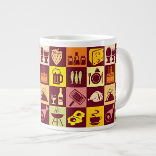 Taza De Café Grande Patrón de alimentos