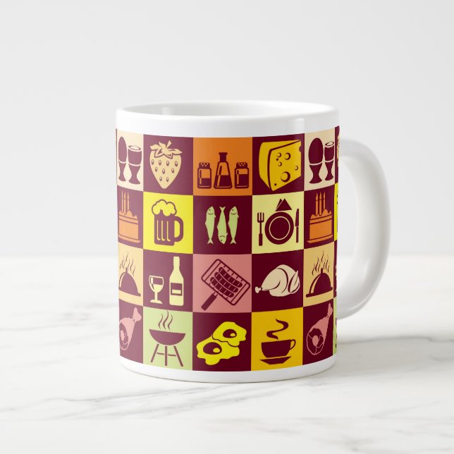 Taza De Café Grande Patrón de alimentos (Derecha)