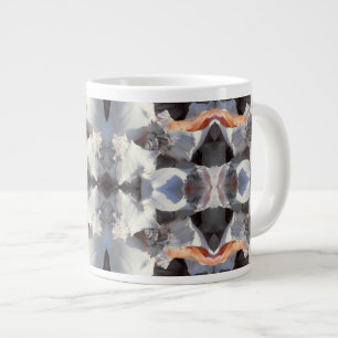 Taza De Café Grande Patrón de Conchas Marinas