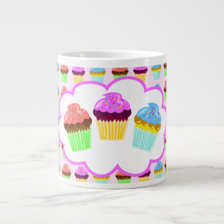 Taza De Café Grande Patrón De Deluxe De Cupcakes Cute