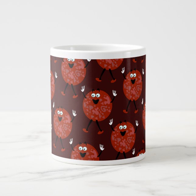 Taza De Café Grande Patrón de diversión Pepperoni Tony Personalizado P (Frente)
