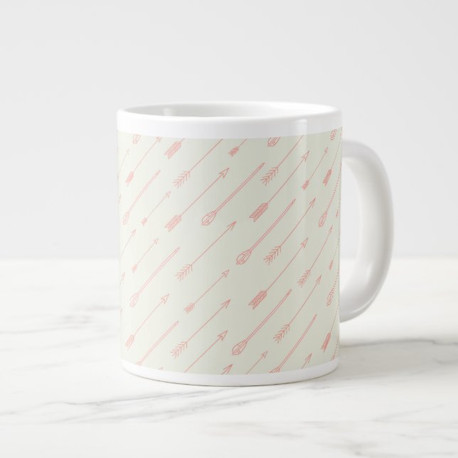 Taza De Café Grande Patrón de flechas esquemáticas (Derecha)