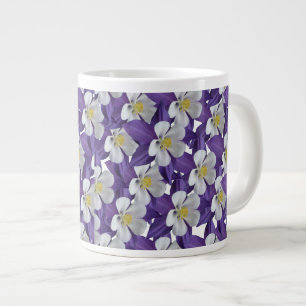 Taza De Café Grande Patrón de flor de columna