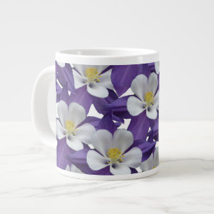 Taza De Café Grande Patrón de flor de columna