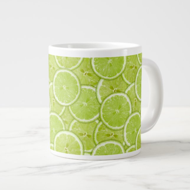 Taza De Café Grande Patrón De Lime Verde (Derecha)