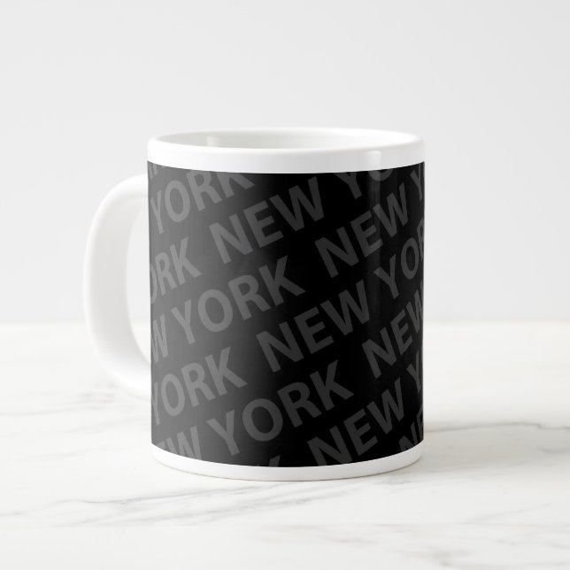 Taza De Café Grande Patrón de Nueva York Gris oscuro (Izquierda)
