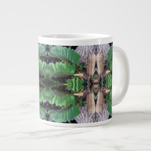 Taza De Café Grande Patrón de palma de cartón