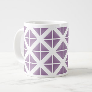 Taza De Café Grande Patrón de triángulo de moda púrpura