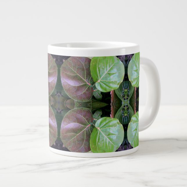 Taza De Café Grande Patrón de uvas marinas (Derecha)