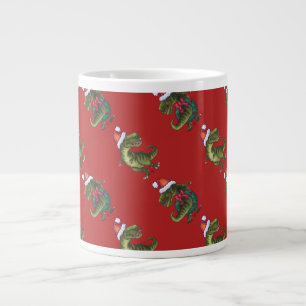 Taza De Café Grande Patrón TRex festivo Head and Tails