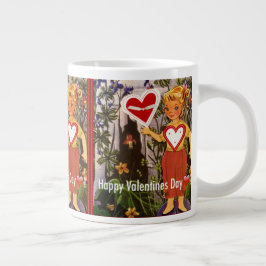Taza De Café Grande Pequeña Miss Blondie Hiker ValentCup 2
