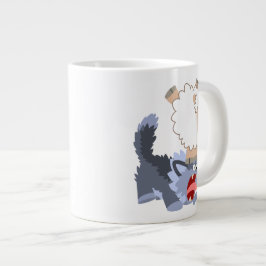 Taza De Café Grande Perrito Personalizado y jumbo de lobo