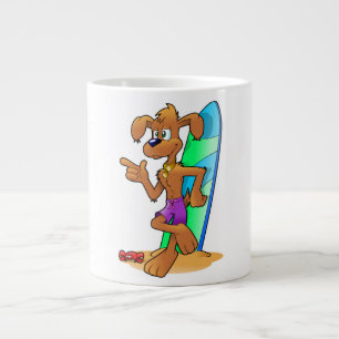 TAZA DE CAFÉ GRANDE PERRO SURFER