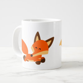 Taza De Café Grande Personalizado de la Flota Cuta Fox Jumbo Mug