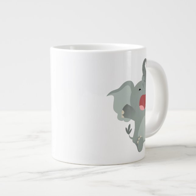 Taza De Café Grande Personalizado elefante jumbo taimado (Derecha)