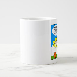 Taza De Café Grande Personalizado Gardener de flores divertidas y colo