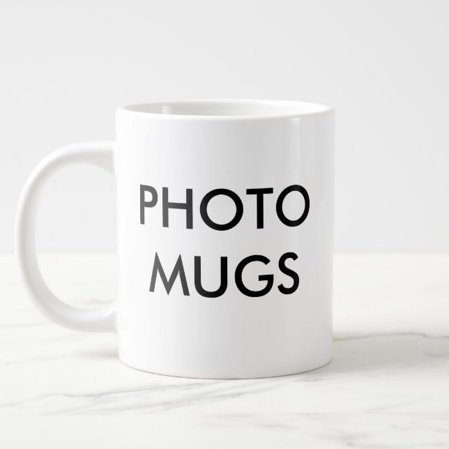 Taza De Café Grande Personalizado Gigante de fotos personalizado Mug B (Izquierda)