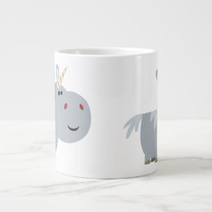 Taza De Café Grande Personalizado inescrutable Unicorn Jumbo Mug