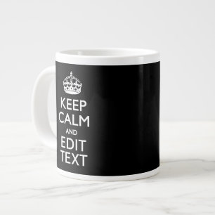 Taza De Café Grande Personalizado Mantenga el texto en negro