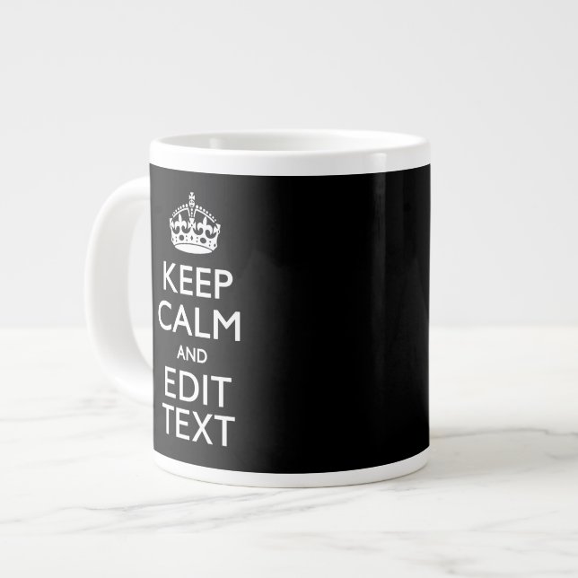 Taza De Café Grande Personalizado Mantenga el texto en negro (Izquierda)