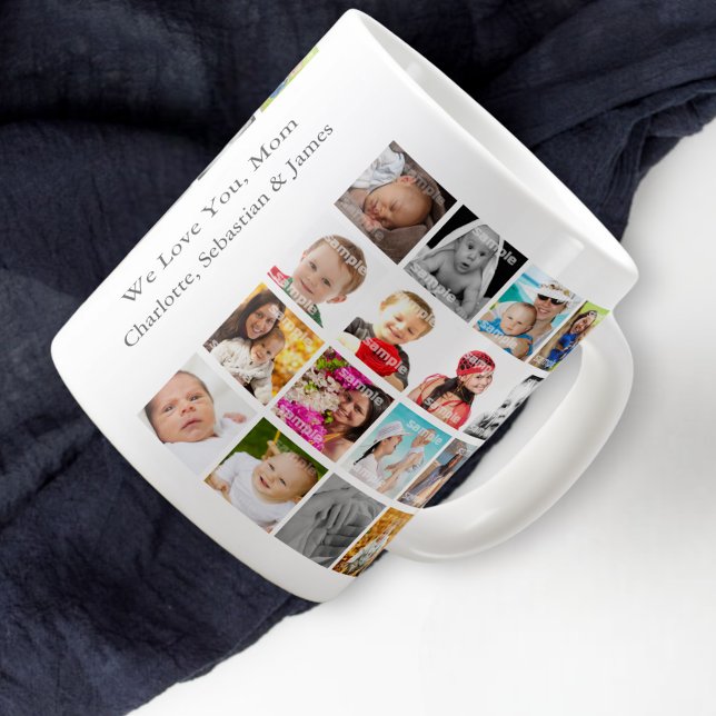 Taza De Café Grande Personalizado personalizado de collage de fotos (Subido por el creador)