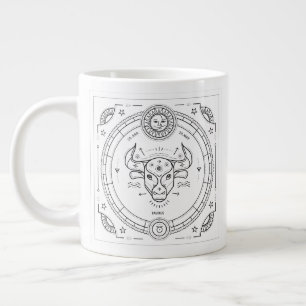 Taza De Café Grande Personalizado Taurus Zodiac