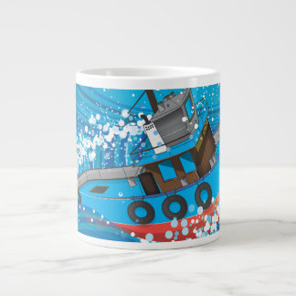 Taza De Café Grande Pesca profunda en los océanos