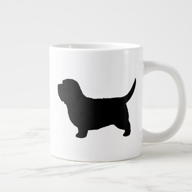 Taza De Café Grande Petit Basset Griffon Vendeen Silhouettes PBGV Dog (Derecha)