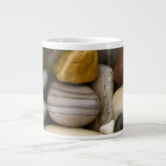 Taza De Café Grande Piedras de playa con rayas