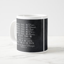 Taza De Café Grande Piensen en estas cosas: las escrituras de la Bibli