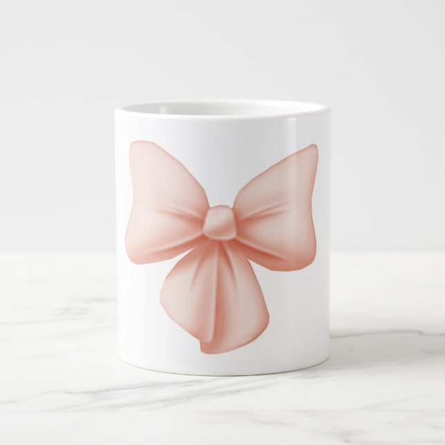 Taza De Café Grande Pink Bow Jumbo Mug (Frente)