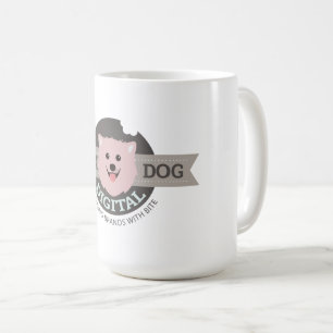 Taza de café grande Pink Dog Digital