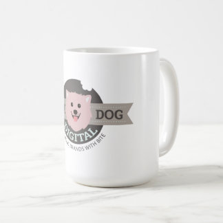 Taza de café grande Pink Dog Digital